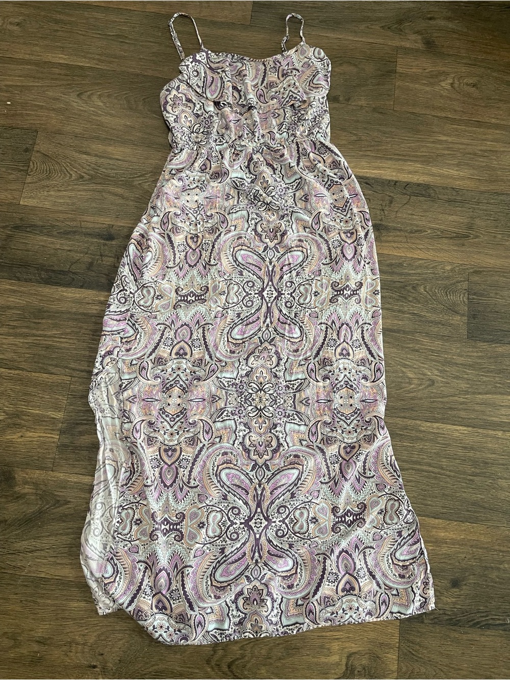 Cotton On Lavender and Cream Paisley Maxi Dress